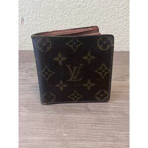 Louis Vuitton Men's Checkered Leather Bifold Wallet LV Monogram